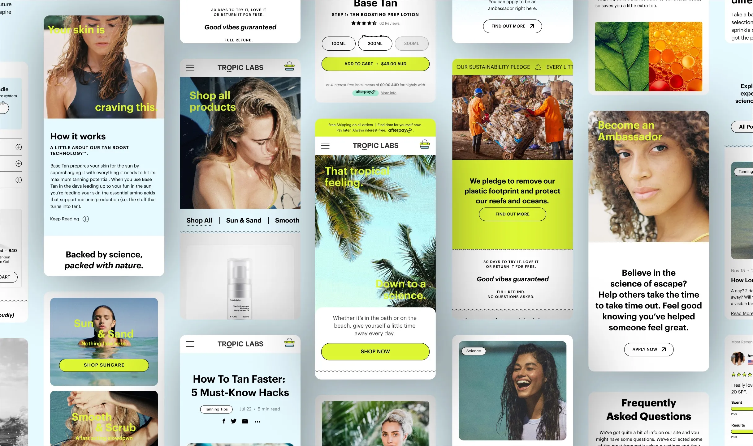 Tropic Labs storefront